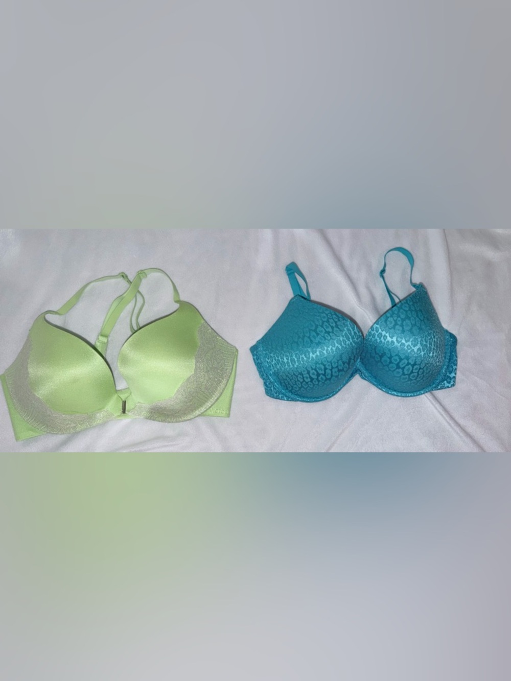 Victoria's Secret Green & Blue Bras